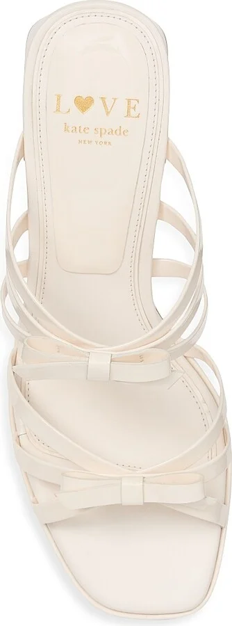 Women's Carolina 60MM Leather Bow Sandals - Cream - Size 7 - Image 4
