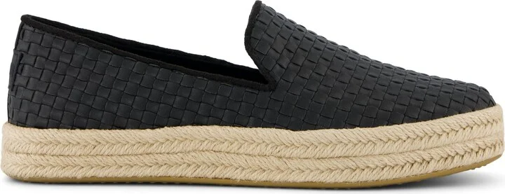 Womens Carolina Espadrille Woven Basket PU Leather Slip On