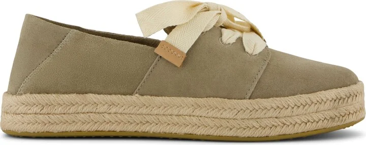 Womens Carolina Lace-Up Espadrille Dune Suede