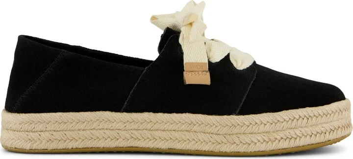 Womens Carolina Lace-Up Espadrille Suede