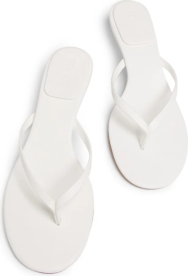 Women's Carolyn Leather Kitten-Heel Sandals - White - Size 6.5 - Image 4