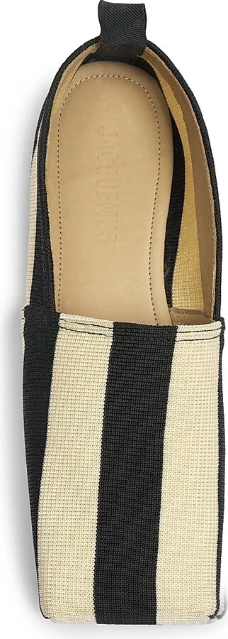 Women's Carre Striped Loafers - Beige Black - Size 5 - Image 4