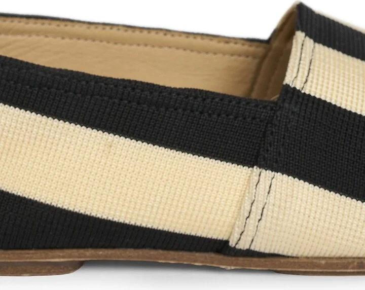 Women's Carre Striped Loafers - Beige Black - Size 5 - Image 5