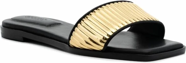 Women's Carter Flat Sandals In Black/gold