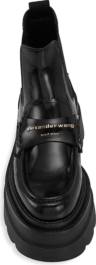 Women's Carter Leather Platform Ankle Boots - Black - Size 7.5 - Image 5