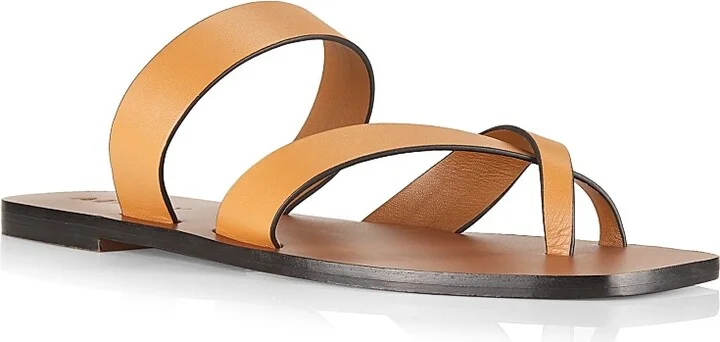 Women's Carter Leather Slip-On Sandals - Black - Size 5 - Image 7