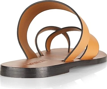 Women's Carter Leather Slip-On Sandals - Black - Size 5 - Image 8