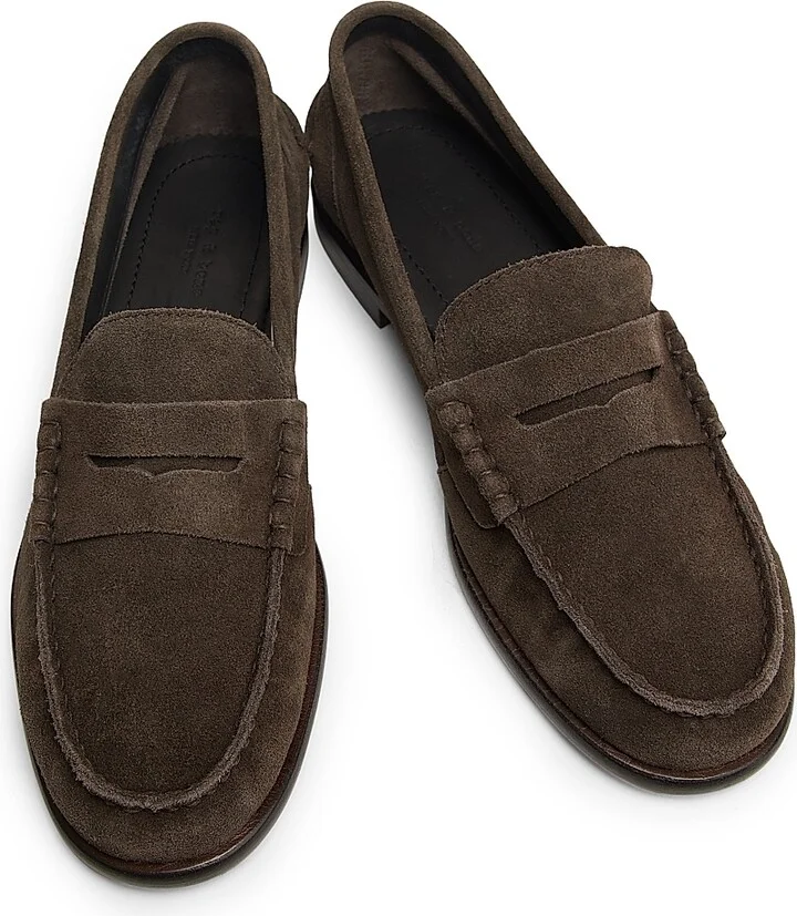 Women's Carter Suede Penny Loafers - Dark Espresso Suede - Size 5 - Image 4