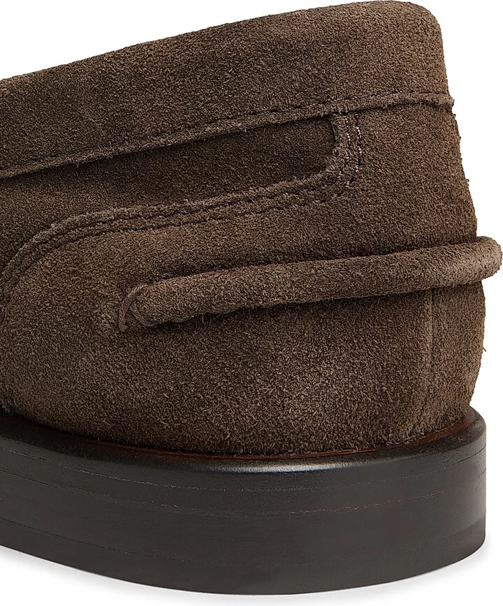 Women's Carter Suede Penny Loafers - Dark Espresso Suede - Size 5 - Image 5
