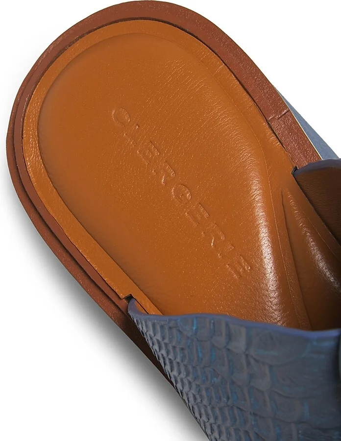 Women's Cash Leather Mules - Azure - Size 7 - Image 6