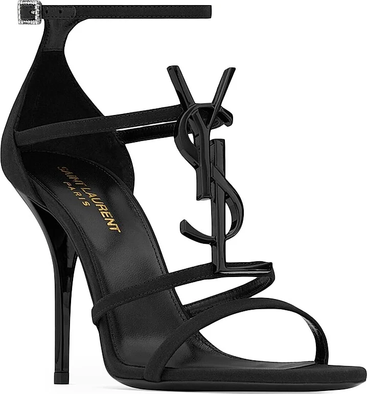 Women's Cassandra Sandals in Crepe De Chine - Black - Size 5.5 - Image 2