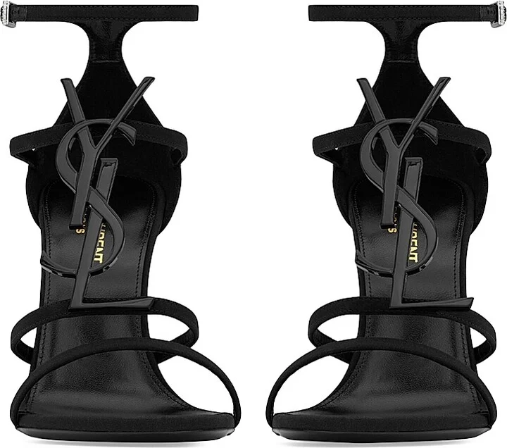 Women's Cassandra Sandals in Crepe De Chine - Black - Size 5.5 - Image 3