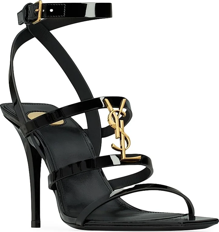 Women's Cassandra Sandals in Patent Leather - Black - Size 5.5 - Image 2