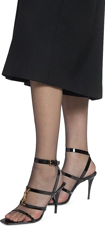 Women's Cassandra Sandals in Patent Leather - Black - Size 5.5 - Image 4