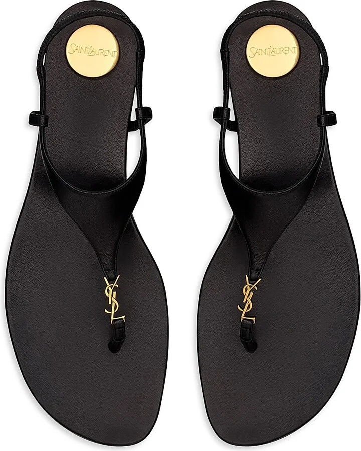 Women's Cassandra Sandals in Smooth Leather - Black - Size 4 - Image 3
