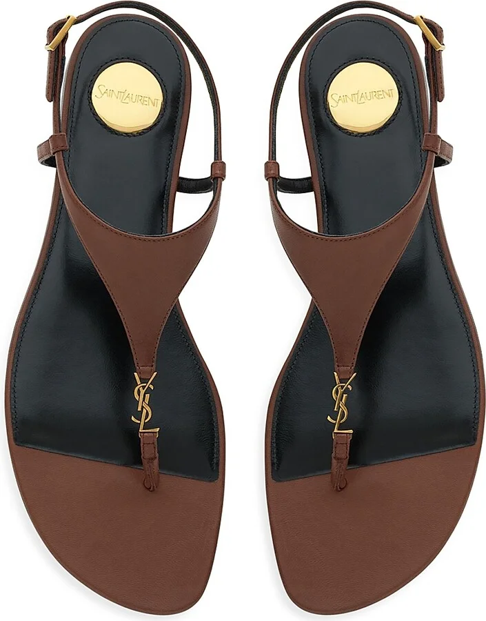 Women's Cassandra Sandals in Smooth Leather - Brown - Size 5.5 - Image 3
