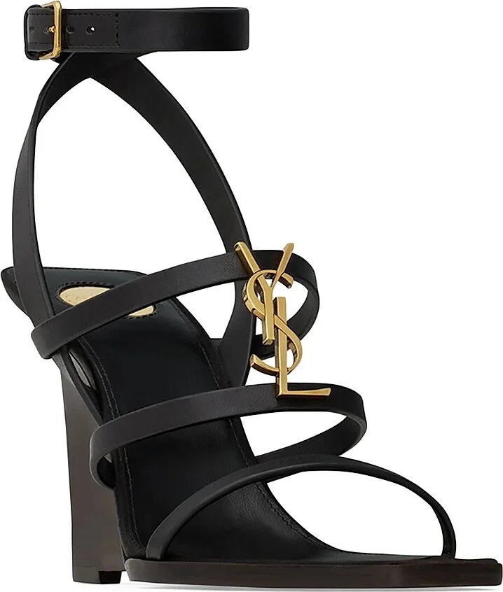 Women's Cassandra Wedges in Smooth Leather - Black - Size 5 - Image 2