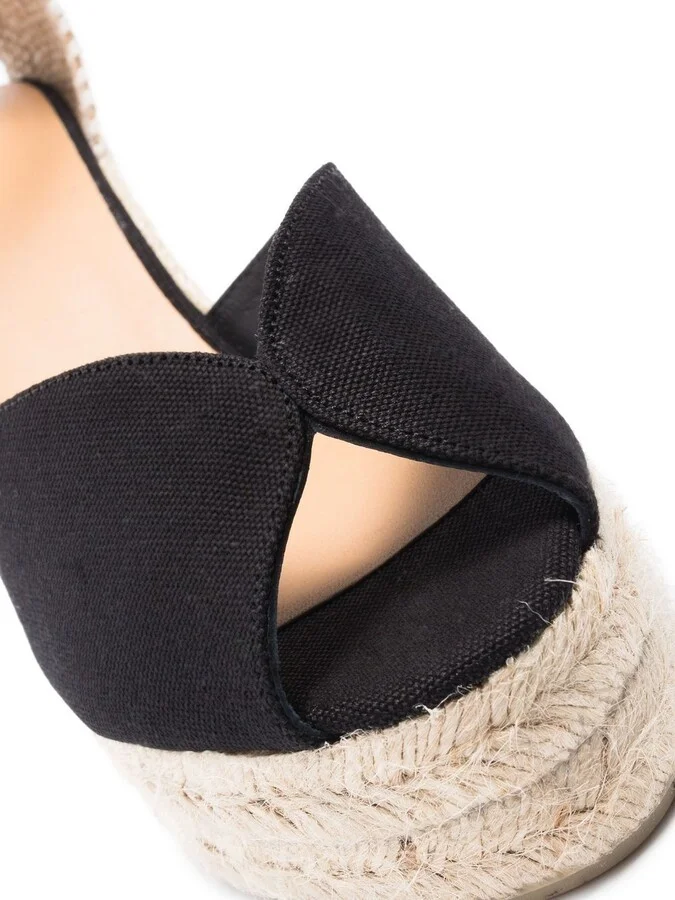 Women's Castaner Flat Shoes Black - Image 3