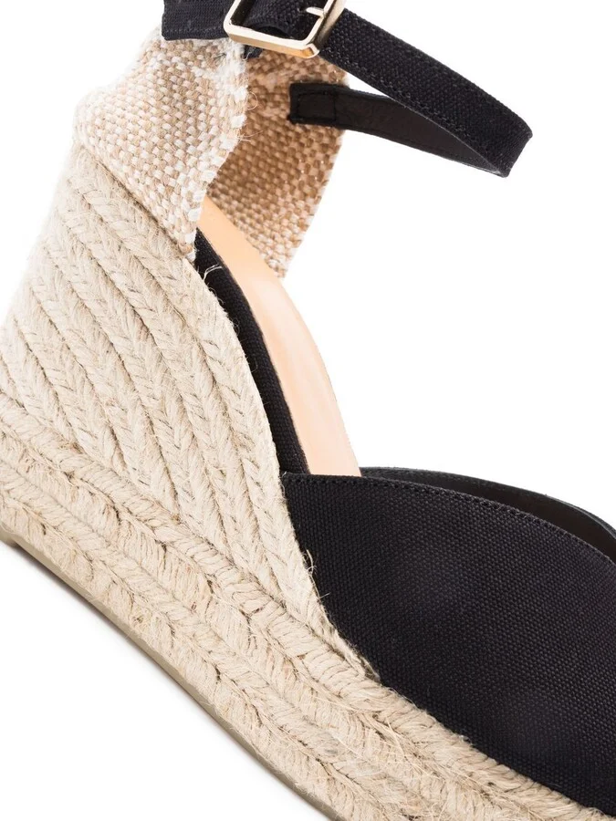 Women's Castaner Flat Shoes Black - Image 4