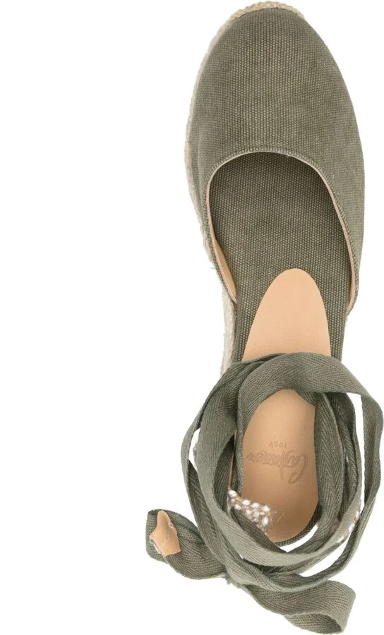 Women's Castaner Flat Shoes Green - Image 3