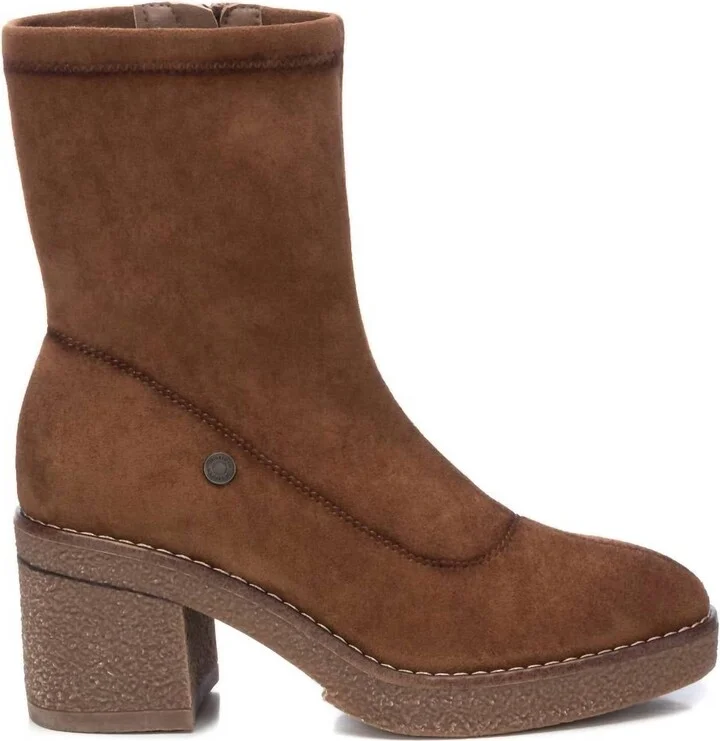 Women's Casual Booties In Camel
