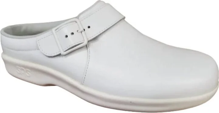 Women's Casual Clog - Medium In White