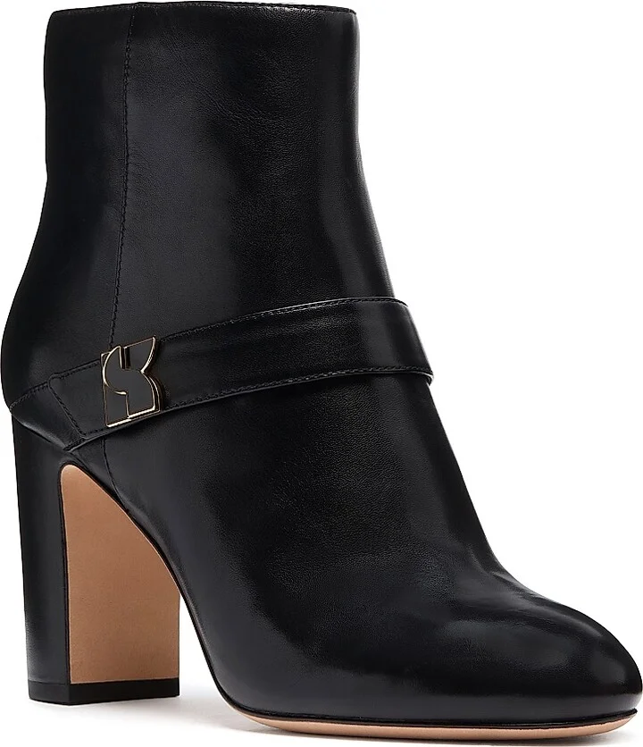 Women's Casual Dakota Zip-Up Leather Booties - Black - Size 10.5 - Image 2