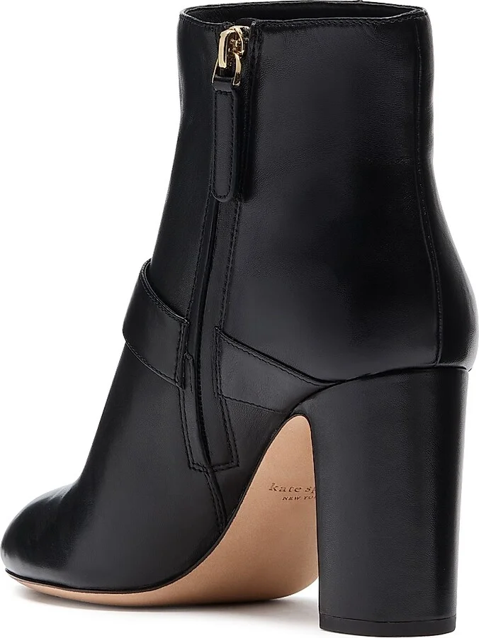 Women's Casual Dakota Zip-Up Leather Booties - Black - Size 10.5 - Image 3