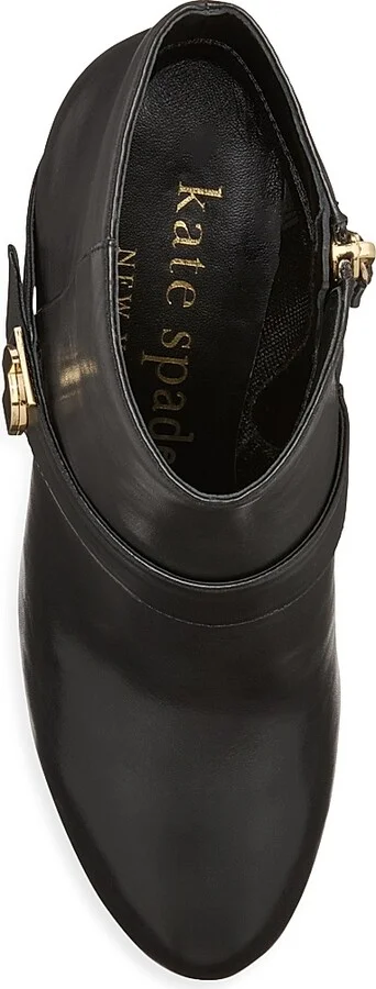 Women's Casual Dakota Zip-Up Leather Booties - Black - Size 10.5 - Image 4