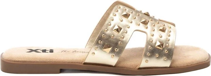 Women's Casual Flat Sandals In Gold