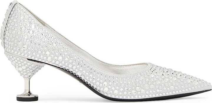 Women's Casual Garnish Pumps - Silver - Size 5
