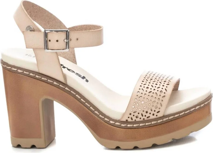 Women's Casual Heeled Platform Sandals In Ice