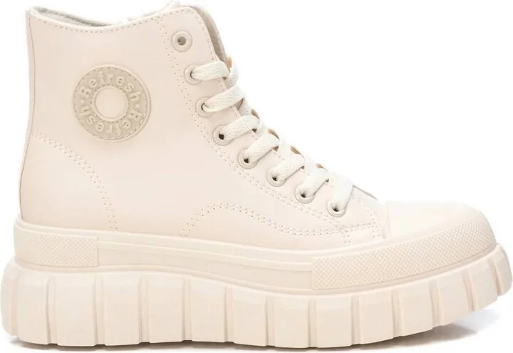 Women's Casual High Top Sneakers In Beige
