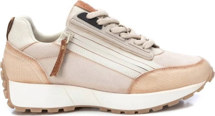 Women's Casual Leather Sneakers In Ice