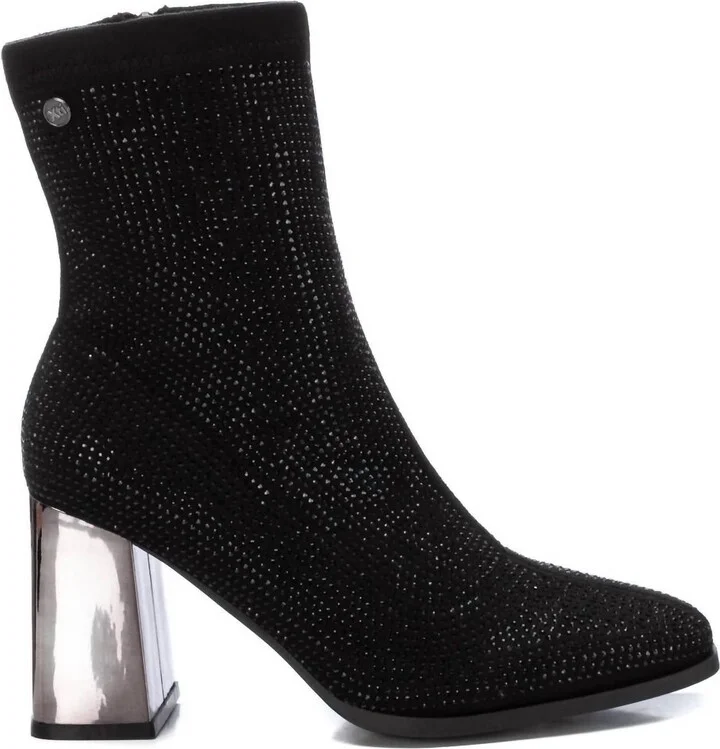 Women's Casual Suede Booties In Black