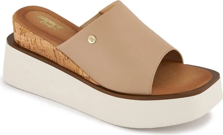 Women's Casual Wedge Platform Sandals In Nude