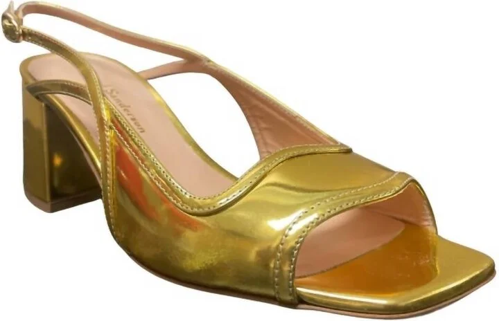 Women's Cavalcade Mirror Heels In Gold