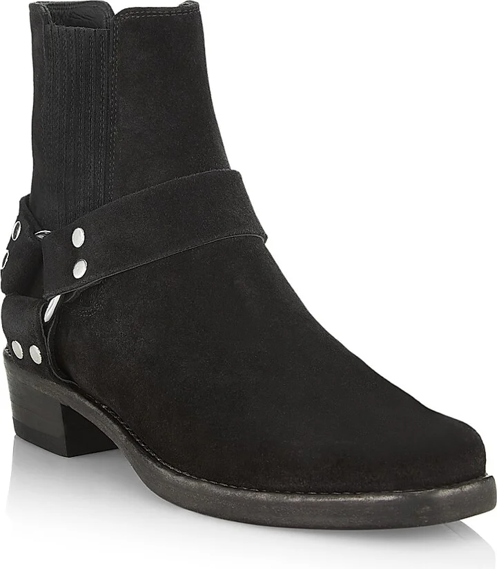 Women's Cavalry Suede Ankle Boots - Black Calfsuede - Size 5 - Image 2
