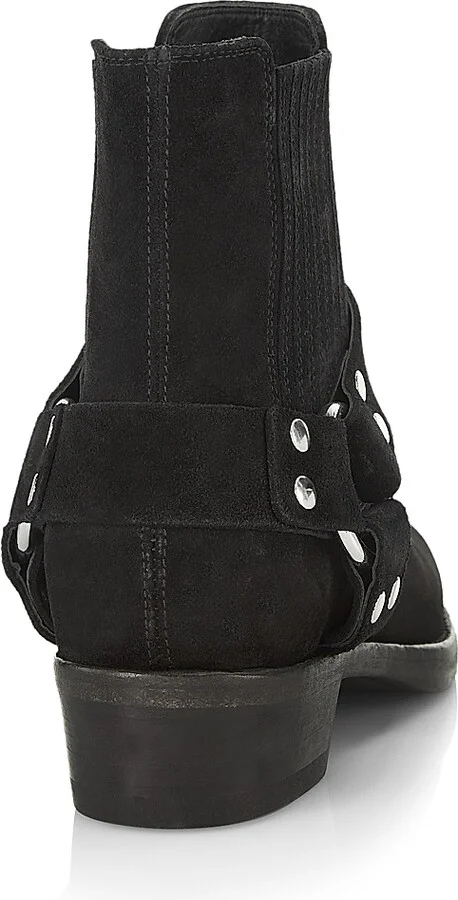 Women's Cavalry Suede Ankle Boots - Black Calfsuede - Size 5 - Image 3
