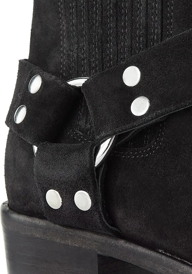 Women's Cavalry Suede Ankle Boots - Black Calfsuede - Size 5 - Image 6