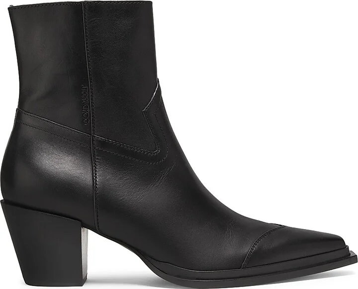 Women's Cece 60MM Leather Boots - Black - Size 6.5