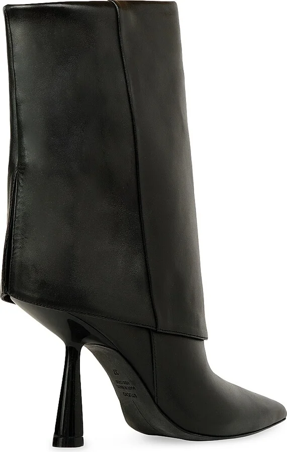 Women's Cecille Leather Ankle Boots - Black - Size 5.5 - Image 3