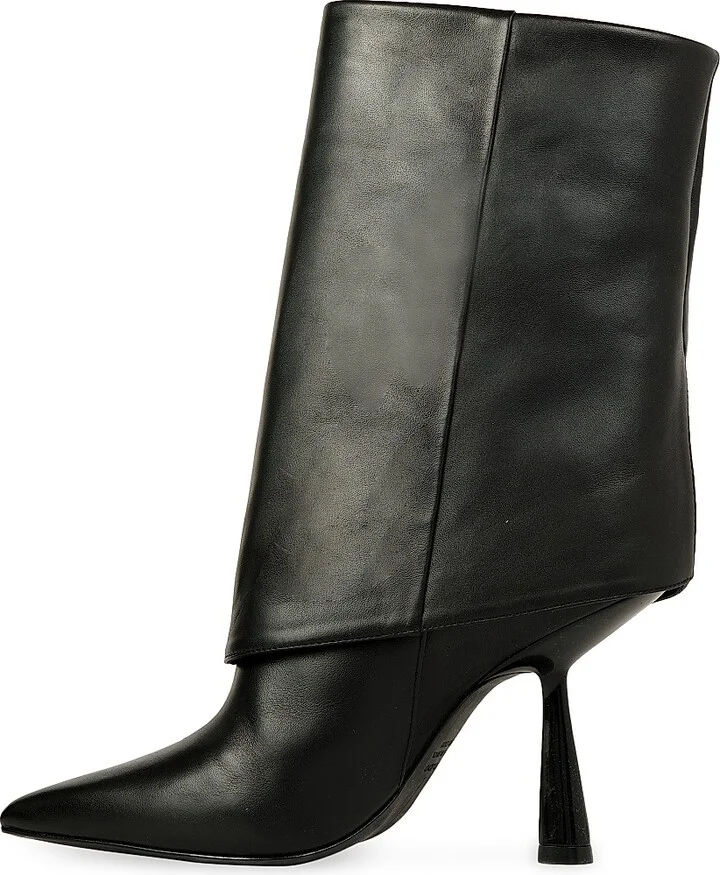 Women's Cecille Leather Ankle Boots - Black - Size 5.5 - Image 4