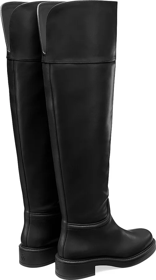 Women's Celia Leather Over-The-Knee Boots - Black - Size 10 - Image 3