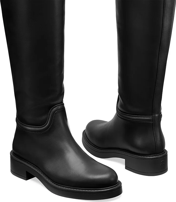 Women's Celia Leather Over-The-Knee Boots - Black - Size 10 - Image 4