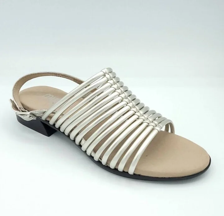 Women's Celia Sandal In Metallic Lamb