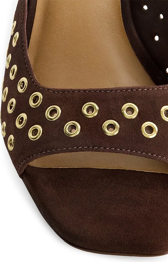 Women's Cenza Grommet Kitten Heel Mules - Dark Chocolate - Size 6 - Image 5