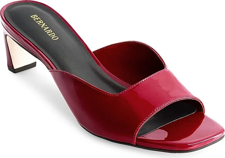 Women's Cenza Kitten Heel Mules - Dark Red - Size 6 - Image 2