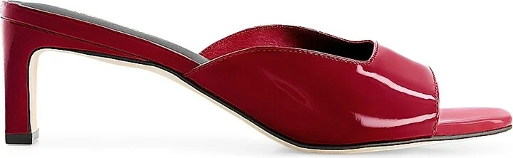 Women's Cenza Kitten Heel Mules - Dark Red - Size 6