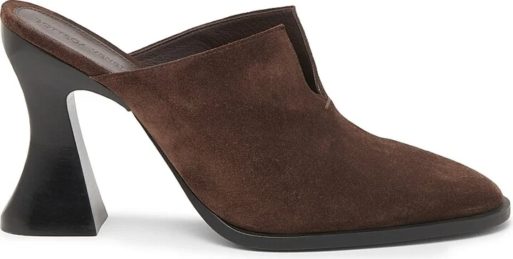 Women's Cha-Cha 100MM Cut-Out Suede Mules - Fondant - Size 5